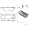 Ванна CERSANIT CREA 180x80 прямоугольная 64873